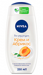 NIVEA 250мл Гель-уход для душа Крем абрикос (Hydra IQ)