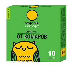 Спираль Комарофф Длительно от комаров 10 шт