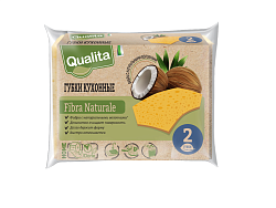 QUALITA Губки кухонные FIBRA NATURALE Eco life 2шт /20