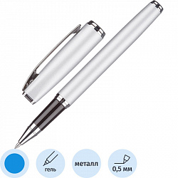Ручка гелевая Attache Selection Elegance,сереб.корп ,синий,футляр