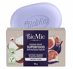 BIOMIO 90г Мыло туалетное Bio-Soap натуральное Инжир и Кокос