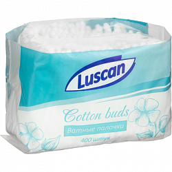 Палочки ватные Luscan п/э пакет 400шт/уп