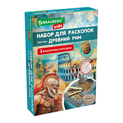 Набор для раскопок "Древний Рим" 16х23 см, инструменты, BRAUBERG KIDS, 665937