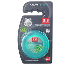 SPLAT Professional DentalFloss Зубная нить супертонкая мята/волокна серебра 30м