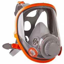 Маска полнолицевая Jeta Safety 5950, силикон, ударопрочный поликарбонат, защитная пленка, размер L, 5950-L