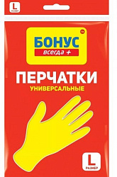 ФБ BONUS Перчатки латексные универсальные L