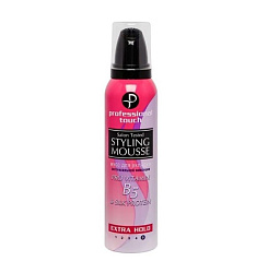 Professional Touch Мусс для укладки волос Pro-Vitamin B5& Silk Protein экстрасильная фиксация, 150 мл