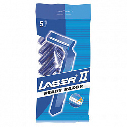 Бритвы одноразовые КОМПЛЕКТ 5шт LASER 2 (аналог Gillette 2), ш/к 01086, 5015911101086