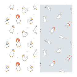 Упаковочная бумага глянц. 70*100см, MESHU "Goose set", 80г/м2, ассорти 2 дизайна