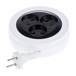 Удлинитель-рулетка PROconnect STANDARD 5 м, 3 гнезда, 2х0.75 мм², б/з, белый