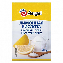 Лимонная кислота АНГЕЛ (ANGEL), 50 г, мягкий пакет, ш/к 90803, 83002410