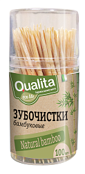 QUALITA Зубочистки 100 шт. бамбуковые