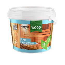 Лак для бань и саун Farbitex Profi Wood, матовый, 2,5 л