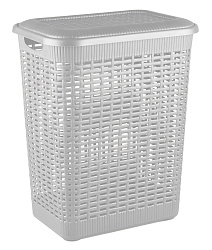 Корзина для белья Econova, 370 x 260 x 465 мм, 30 л, светло-серая