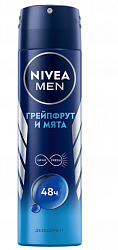 NIVEA MEN 150мл Дезодорант для тела Грейпфрут и мята спрей