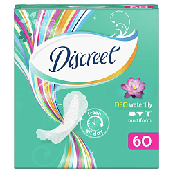 DISCREET 60шт Прокладки ежедневные Deo Water Lily Водяная Лилия Multiform