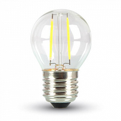 Ретро-лампа Filament G45 E27, 2W, 230 В, теплый белый 3000 K