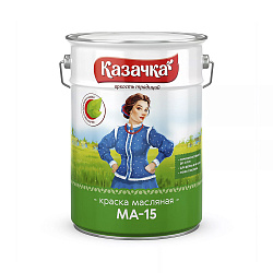 Краска масляная Казачка МА-15, глянцевая, 6 кг, голубая
