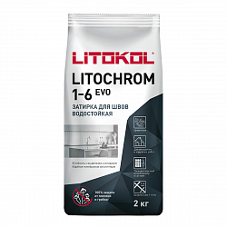 Затирка Litokol Litochrom 1-6 Evo LE.125, дымчатый серый, 2 кг