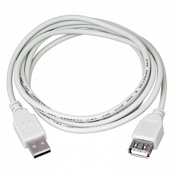 Кабель USB (шт. USB A - гн. USB A) 5 метров, серый REXANT