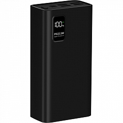 Внешний аккумулятор PERO PB07 30000 mAh,Li-Pol,output USB-C + 4USB-A,черный