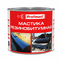 Мастика резино-битумная Profimast, черная, 1,8 кг