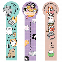 Закладка для книг,  50*200мм, MESHU "Book cats", ассорти