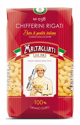Рожки Chifferini rigati Maltagliati № 038, 450 гр