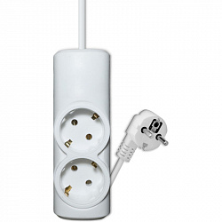 Удлинитель PROGIX PG221 2р/3м/3,5кВт/16А заземление, белый, ПВС 3х1.5