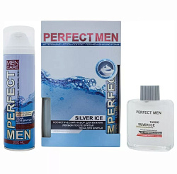 ПН MEN "PERFECT MEN SILVER ICE" (шампунь-кондиционер для волос 250 мл + лосьон после бритья 100 мл)