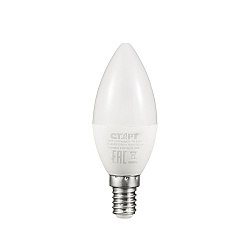 Лампа светодиодная LED Старт ECO Свеча, E14, 7 Вт, 6500 K, холодный белый свет