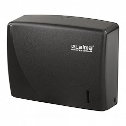 Диспенсер для полотенец LAIMA PROFESSIONAL ORIGINAL (Система H2), Z-сложения, черный, ABS-пластик, 605760