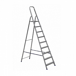 Стремянка Alumet AM709, алюминиевая, 9 ступеней, 2,69 м