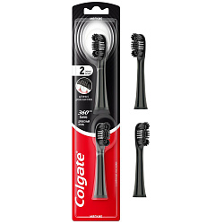 COLGATE Электрич. зубн. щетка 360 SONIC Древесный уголь мягкая (СМЕННЫЕ НАСАДКИ)