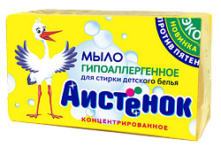 АИСТЁНОК 200г Мыло хозяйственное для стирки детского белья