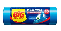 BIG City Пакеты для мусора Сверхпрочные LD 60*80 см 60л 10 шт синие (45шт/ящ)