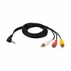Шнур Стерео 3,5 мм 4C - 3 RCA, длина 1,5 мeтра (GOLD) REXANT