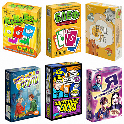 Игра настольная карточная, Ассорти 3 вида, 18 шт. в шоубоксе Нескучные Игры