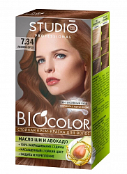 Biocolor 50/50/15мл Крем-краска для волос 7.34 Лесной орех