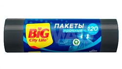 BIG City Пакеты для мусора HD 70*106 см 120л 10 шт чёрные (27шт/ящ)