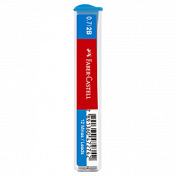Грифели для механических карандашей Faber-Castell "Polymer", 12шт., 0,7мм, 2B