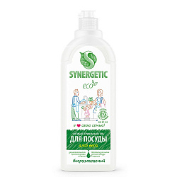 SYNERGETIC Средство для мытья посуды, детских игрушек с ароматом алоэ, 1л
