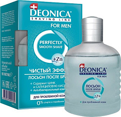 DEONICA FOR MEN Лосьон после бритья Чистый эффект,  90 мл