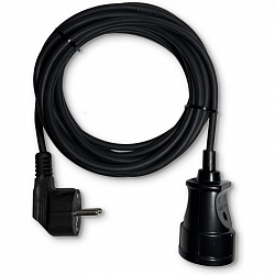 Удлинитель PROGIX PG116 1р/3м/1,5кВт/6А заземление, черный, ПВС 3х0.75
