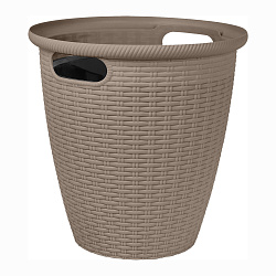 Кашпо напольное InGreen Rattan, с внутренним горшком, 20 л, французский платан