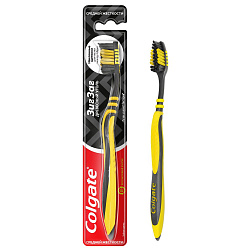 COLGATE Зубная щетка ЗигЗаг Древесный Уголь средняя