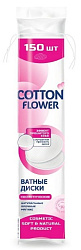 Cotton Flower Ватные диски 150 шт Косметические, эффект прошитого края