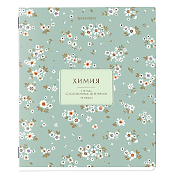 Тетрадь предметная "BLOSSOM" 48 л., рельефный картон, ХИМИЯ, клетка, подсказки, BRAUBERG, 405601
