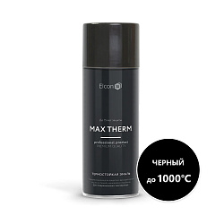 Аэрозольная термостойкая эмаль Elcon Max Therm, до +1000 °С, 520 мл, RAL 9005, черная