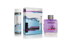 ПН MEN "PERFECT MEN ULTRAMARINE" (шампунь-кондиционер для волос 250 мл + лосьон после бритья 100 мл)